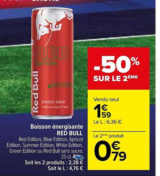 boisson énergisante red bull