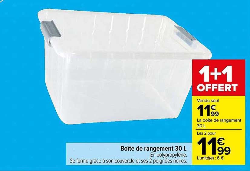 Boîte De Rangement 30 L