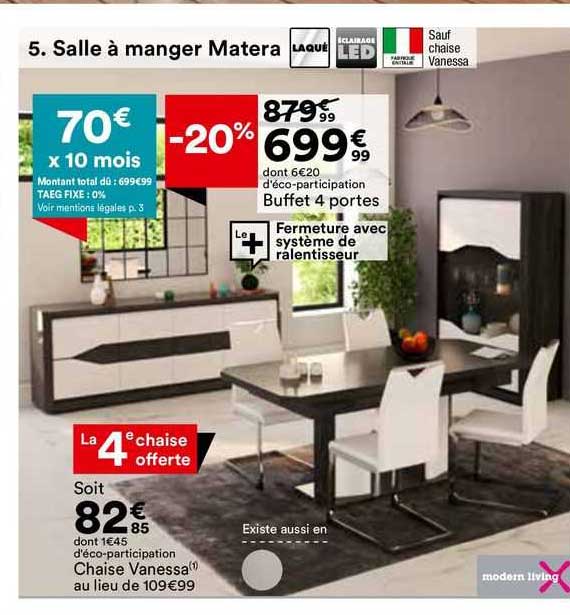 buffet 4 portes, chaise vanessa modern living