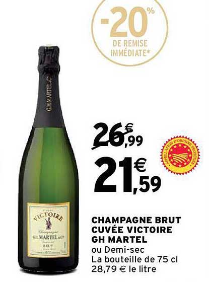 champagne brut cuvée victoire gh martel