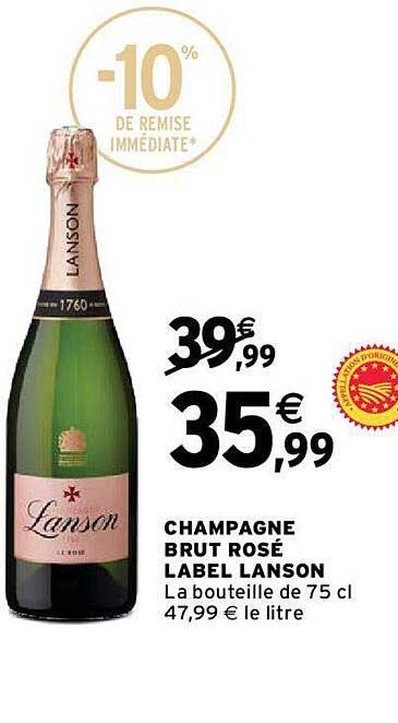 Champagne Brut Rosé Label Lanson