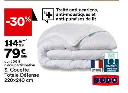 couette totale défense 220 x 240 cm dodo