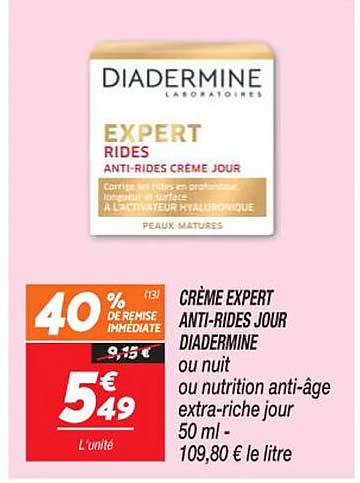 crème expert anti-rides jour diadermine