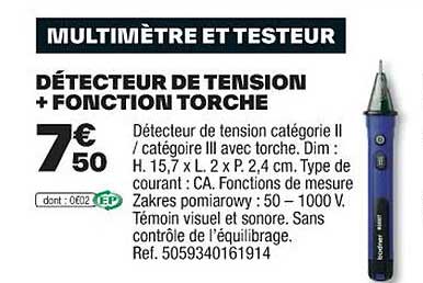 détecteur de tension + fonction torche