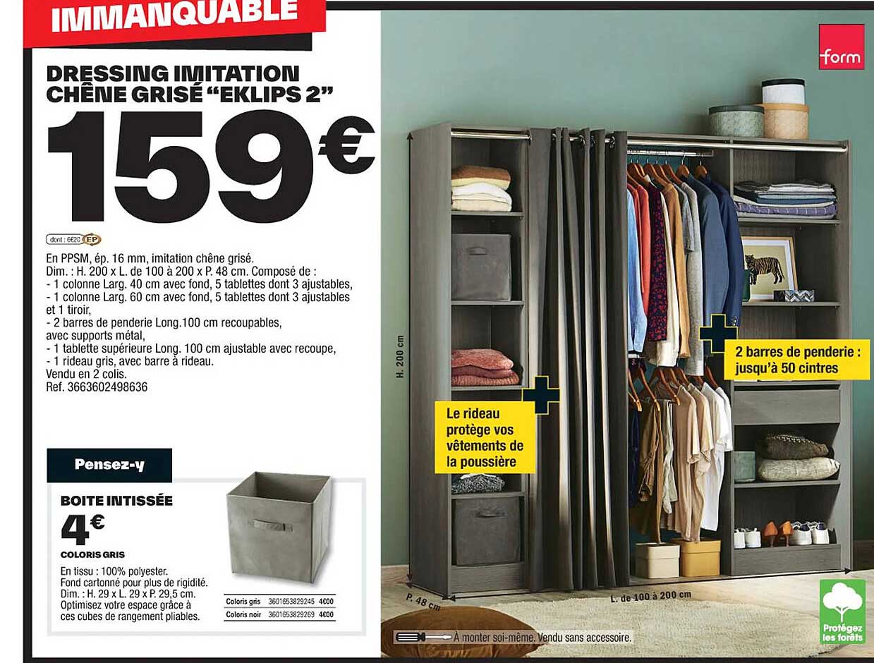 Dressing Imitation Chêne Grisé "eklips 2"