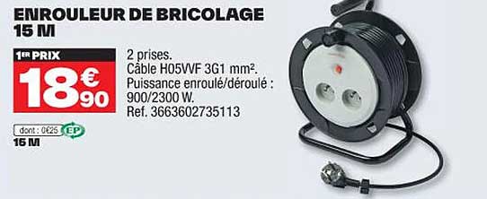 enrouleur de bricolage 15m