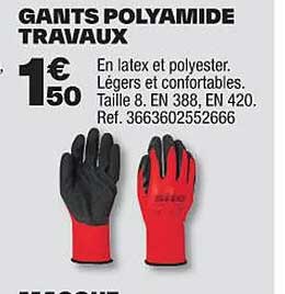 gants polyamide travaux