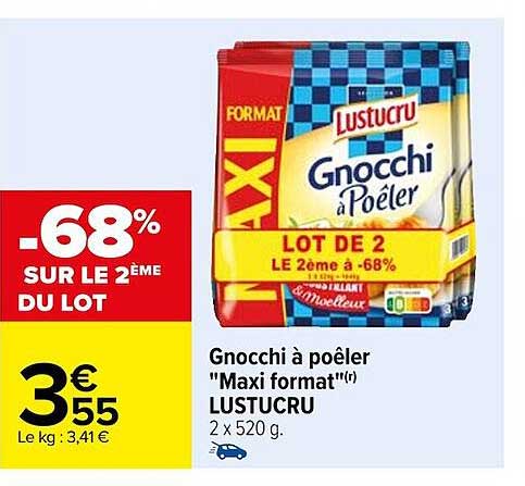 gnocchi à poêler "maxi format" lustucru