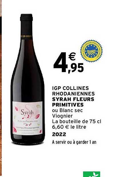 igp collines rhodaniennes syrah fleurs primitives 2022