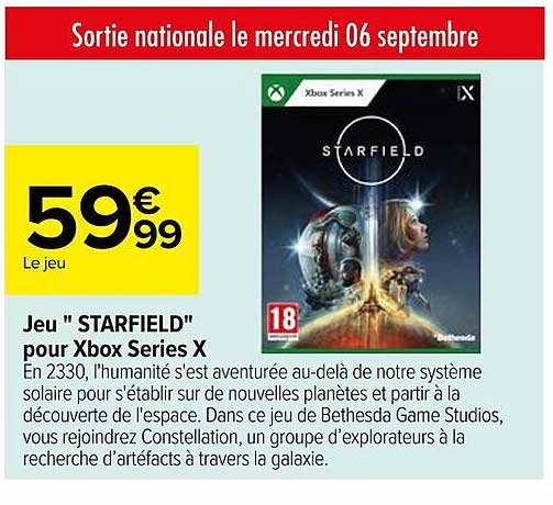 jeu "starfield" pour xbox series x