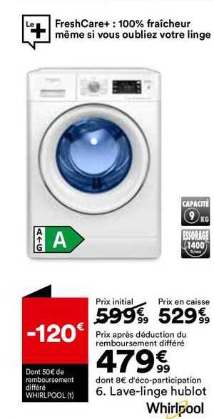 Lave-linge Hublot Whirlpool