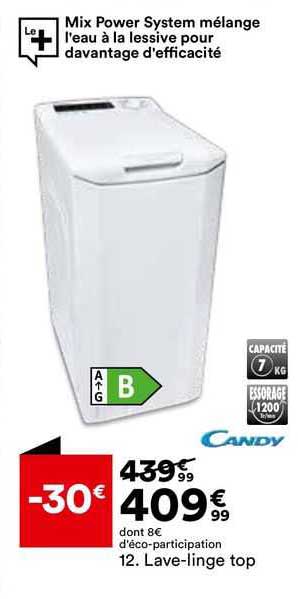 lave-linge top candy