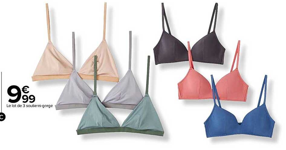 le lot de 3 soutiens-gorge