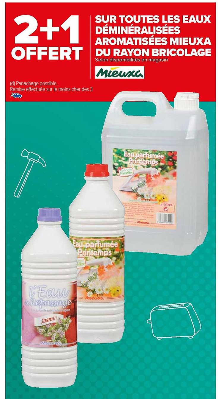 les eaux déminéralisées aromatisées mieuxa du rayon bricolage