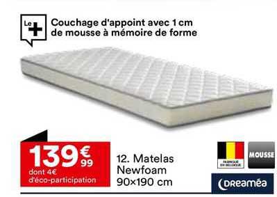 Matelas Newfoam 90 X 190 Cm Dreaméa