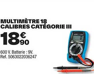 multimètre 18 calibres catégorie III