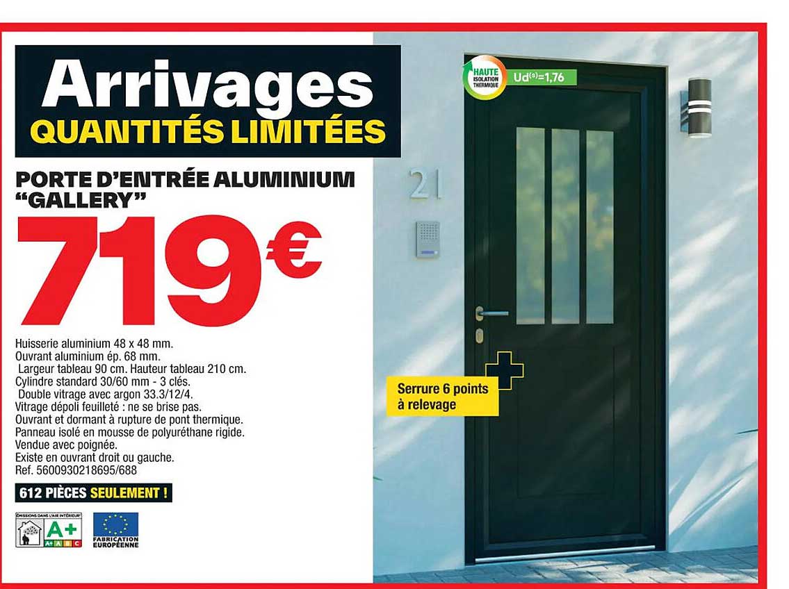 porte d'entrée aluminium "gallery"