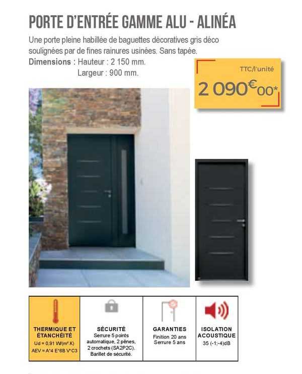 porte d'entrée gamma lu - alinéa