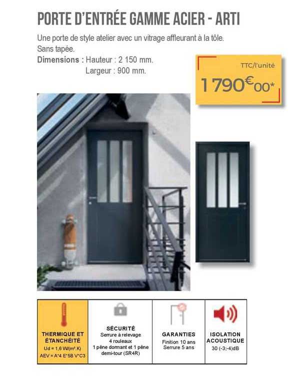 porte d'entrée gamme acier - arti