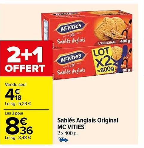sablés anglais original mc vities