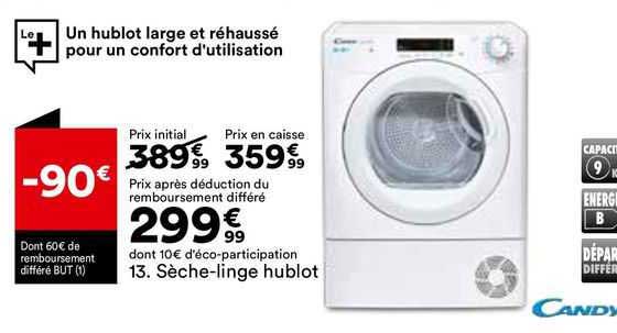 sèche-linge hublot candy