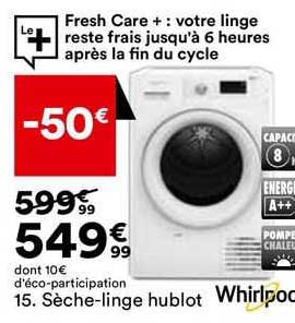 sèche-linge hublot whirlpool