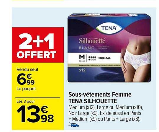 sous-vêtements femme tena silhouette