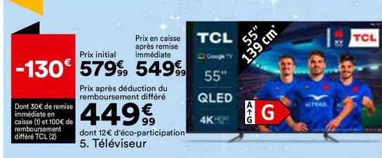 Téléviseur 55" 139 Cm Tcl