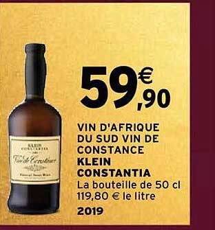vin d'afrique du sud vin de constance klein constantia 2016