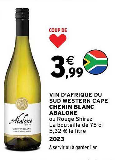 Vin D'afrique Du Sud Western Cap Chenin Blanc Abalone 2023