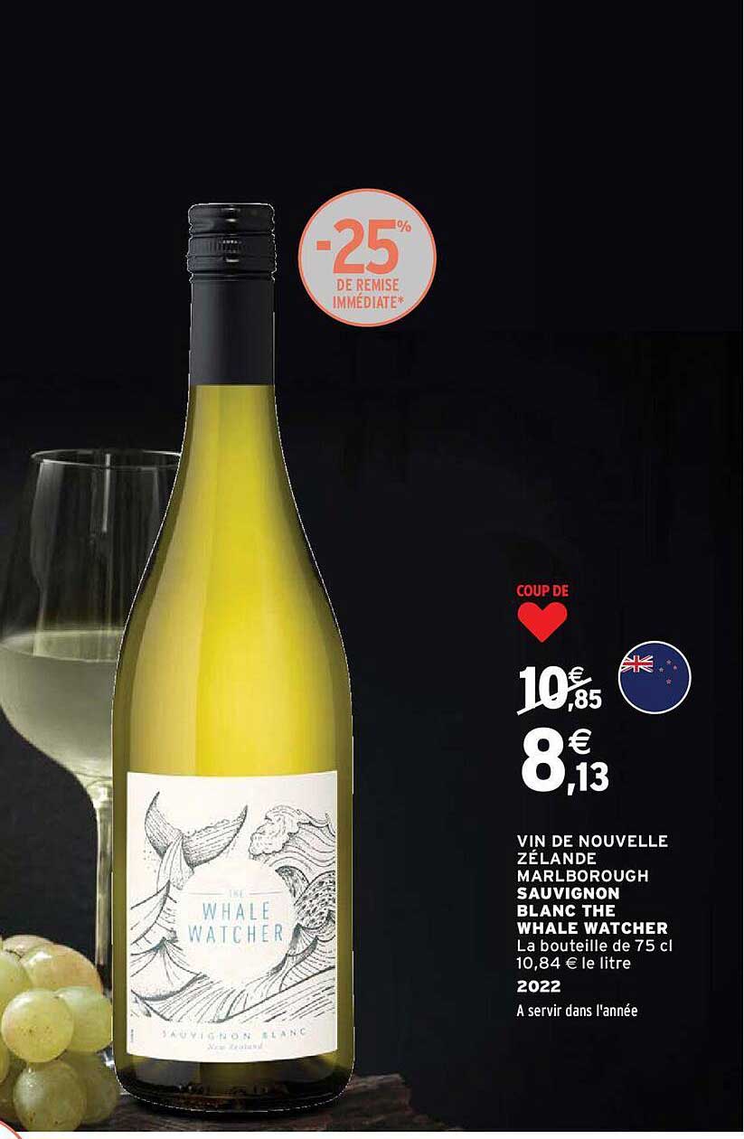 vin de nouvelle zélande marlborough sauvignon blanc the whale watcher