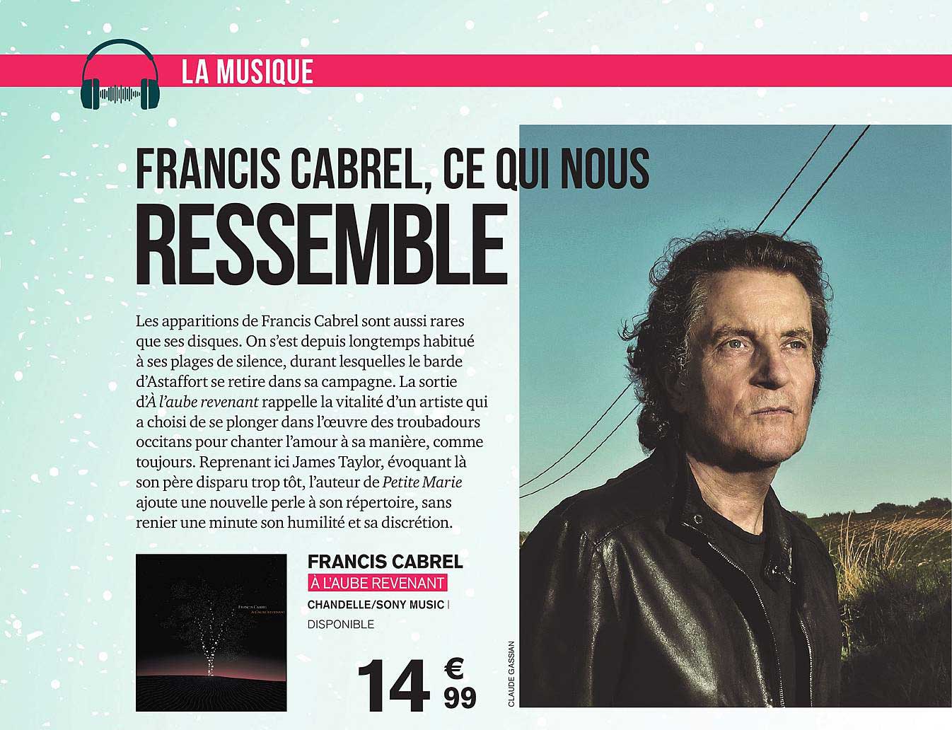 à l'aube revenant francis cabrel