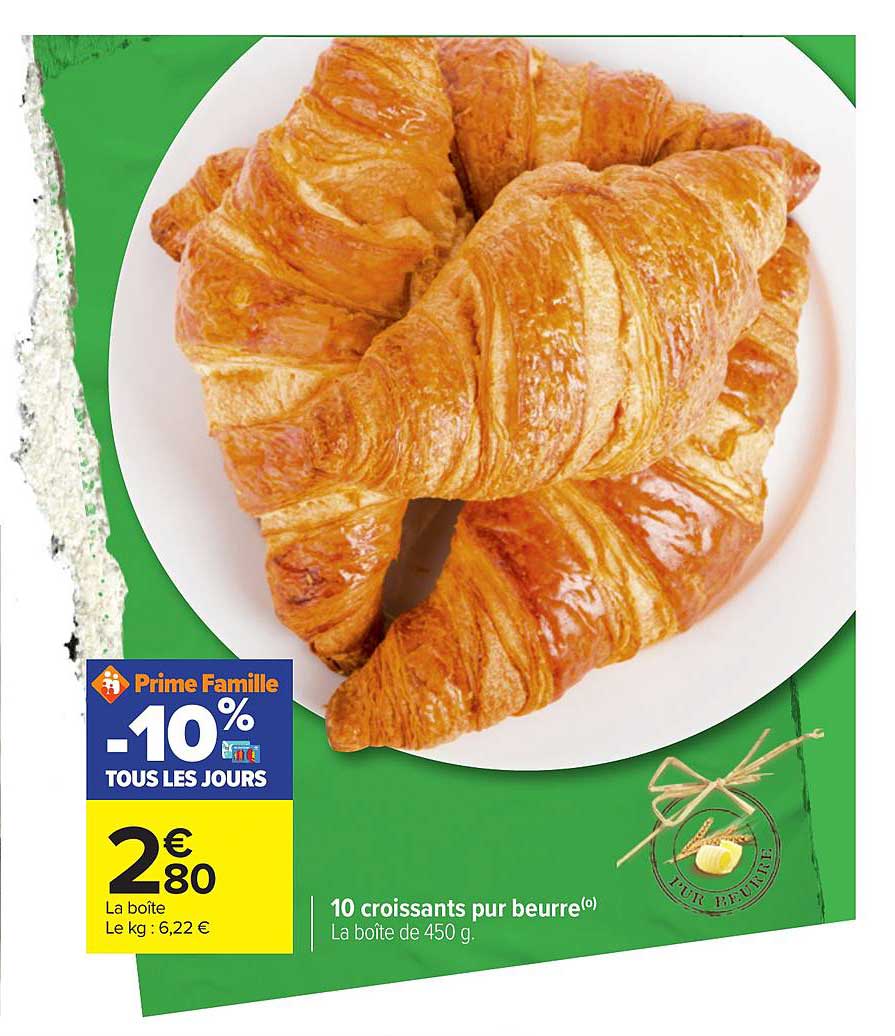 10 Croissants Pur Beurre