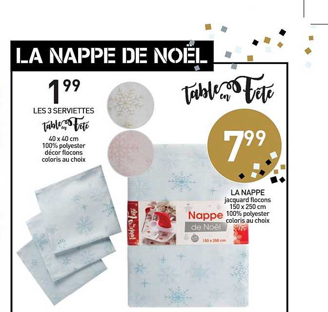 3 Serviette Table En Tête Nappe