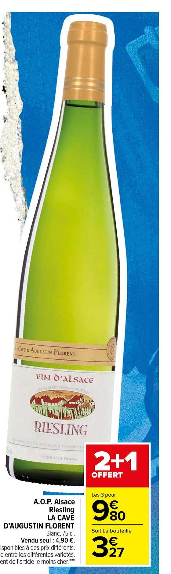 a.o.p alsace riesling la cave d'augustin florent