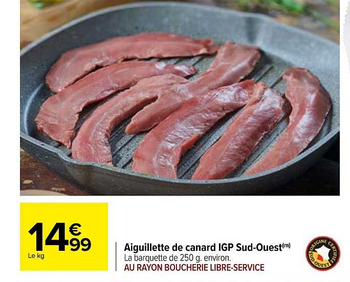 aiguillette de canard igp sud-ouest