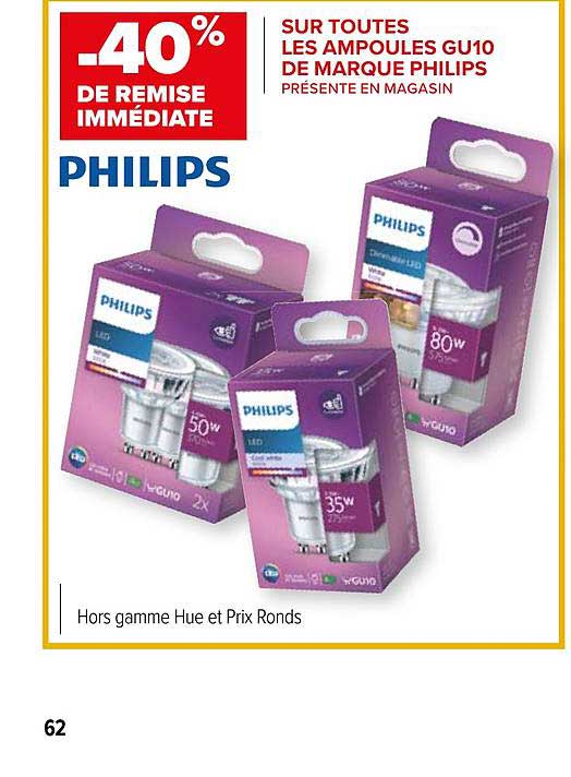 ampoules gu10 de marque philips