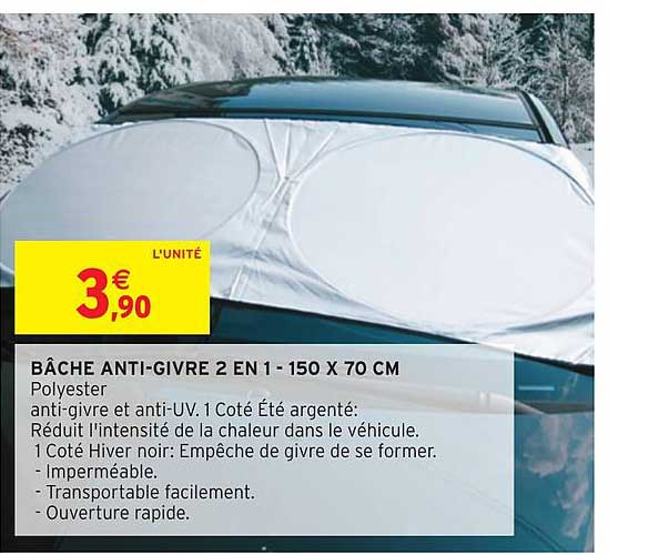 bâche anti givre 2 en 1 150 x 70 cm