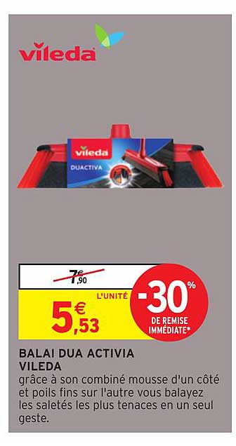 balai dua activia vileda -30% de remise immédiate