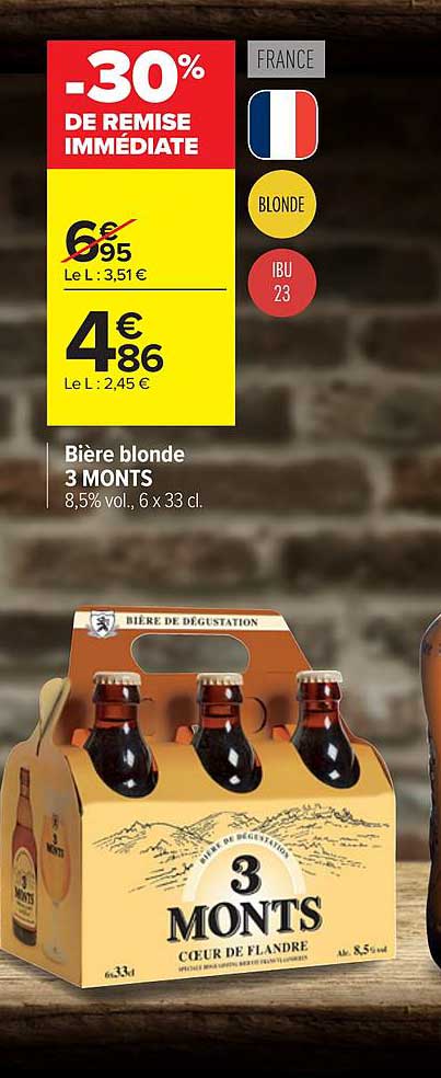 bière blonde 3 monts