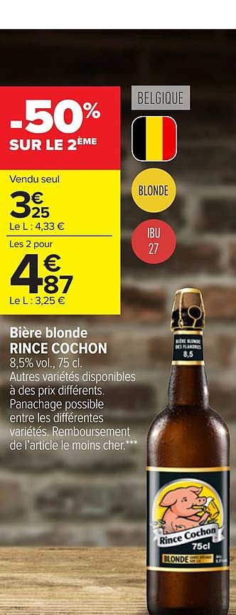 bière blonde rince cochon