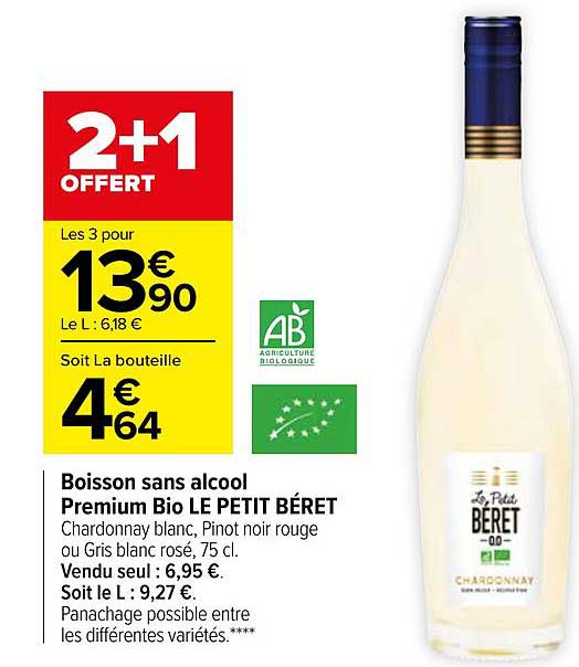 Boisson Sans Alcool Premium Bio Le Petit Béret
