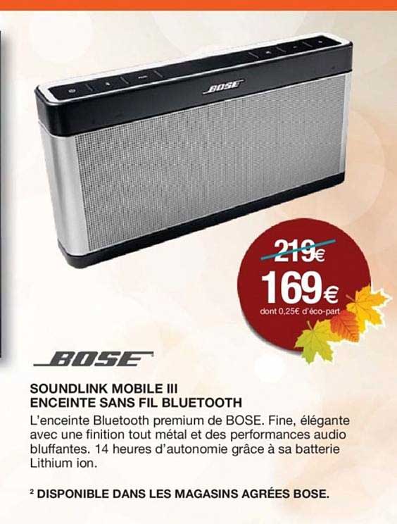 bose soundlink mobile iii enceinte sans fil bluetooth
