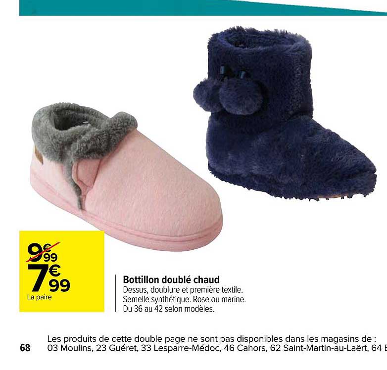 bottillon doublé chaud