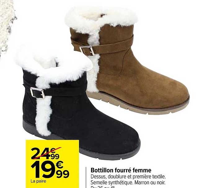 bottillon fourré femme