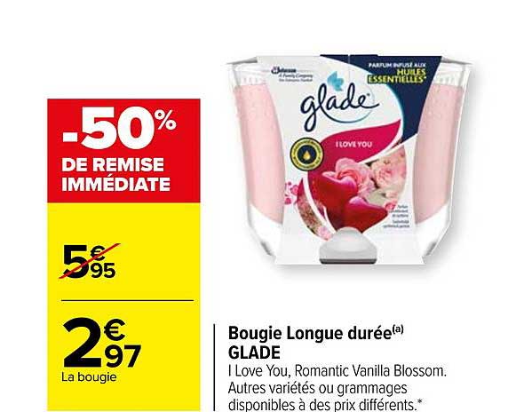 bougie longue durée glade