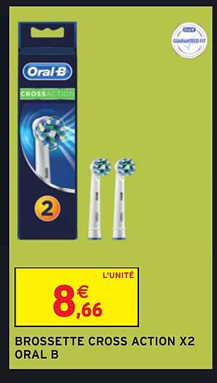 brossette crosse action x2 oral b