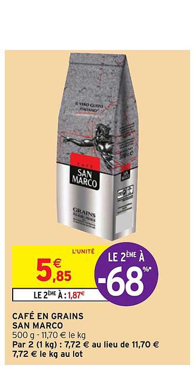 café en grains san marco le 2ème à -68%