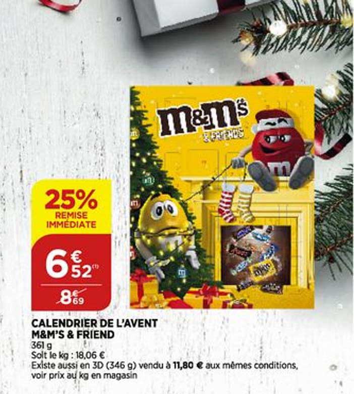 Calendrier De L'avent M&m's & Friend 25% De Remise Immédiate