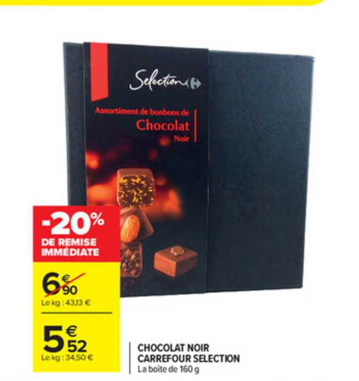 Chocolat Noir Carrefour Selection -20% De Remise Immédiate